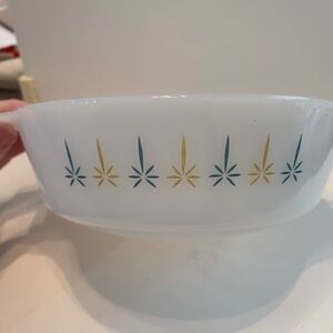 Vintage 1960-70’sAnchor Hocking Fire King  Candle Glow Pattern Casserole 1 Quart
